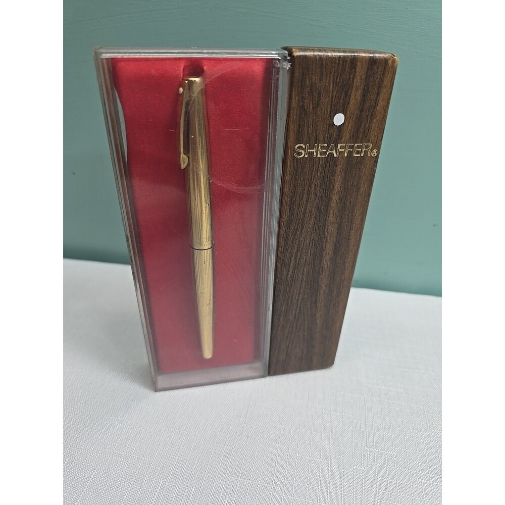 Schaeffer Vintage 777 White Dot 12k Gold Filled Ball Point Pen HAS ENGRAVING